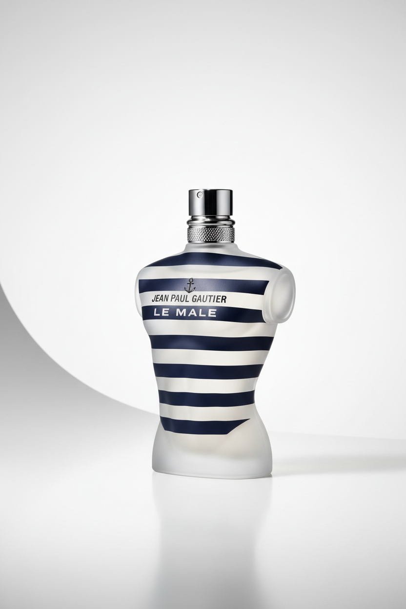 Jean Paul Gaultier perfume bottle angled view
